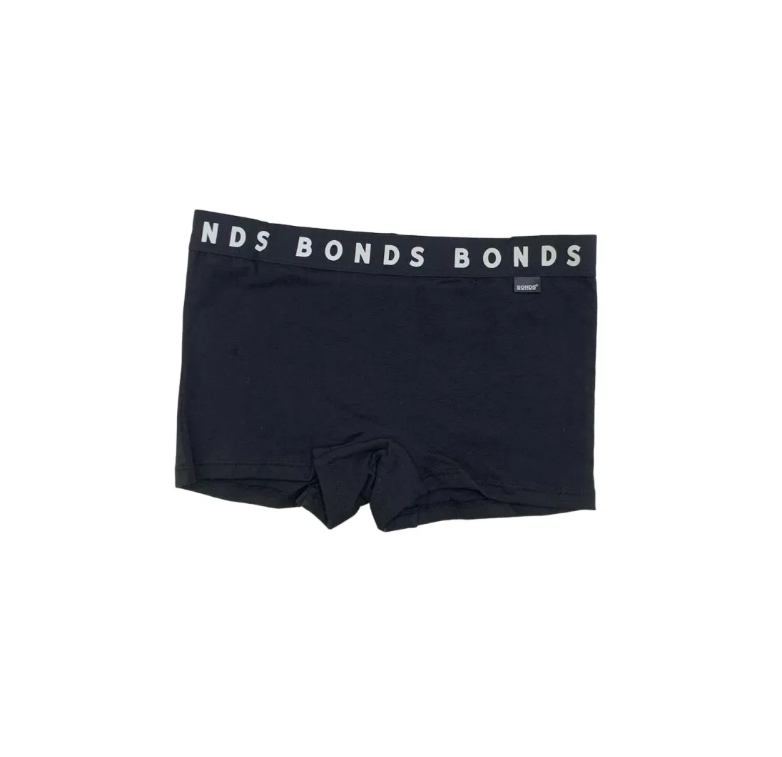 12 X Bonds Girls Stretchies Shortie Bottoms Kids Black Shorts