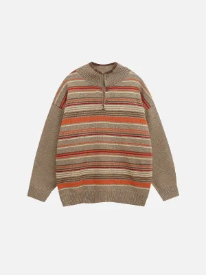 Aelfric Eden Button Neck Wool Sweater