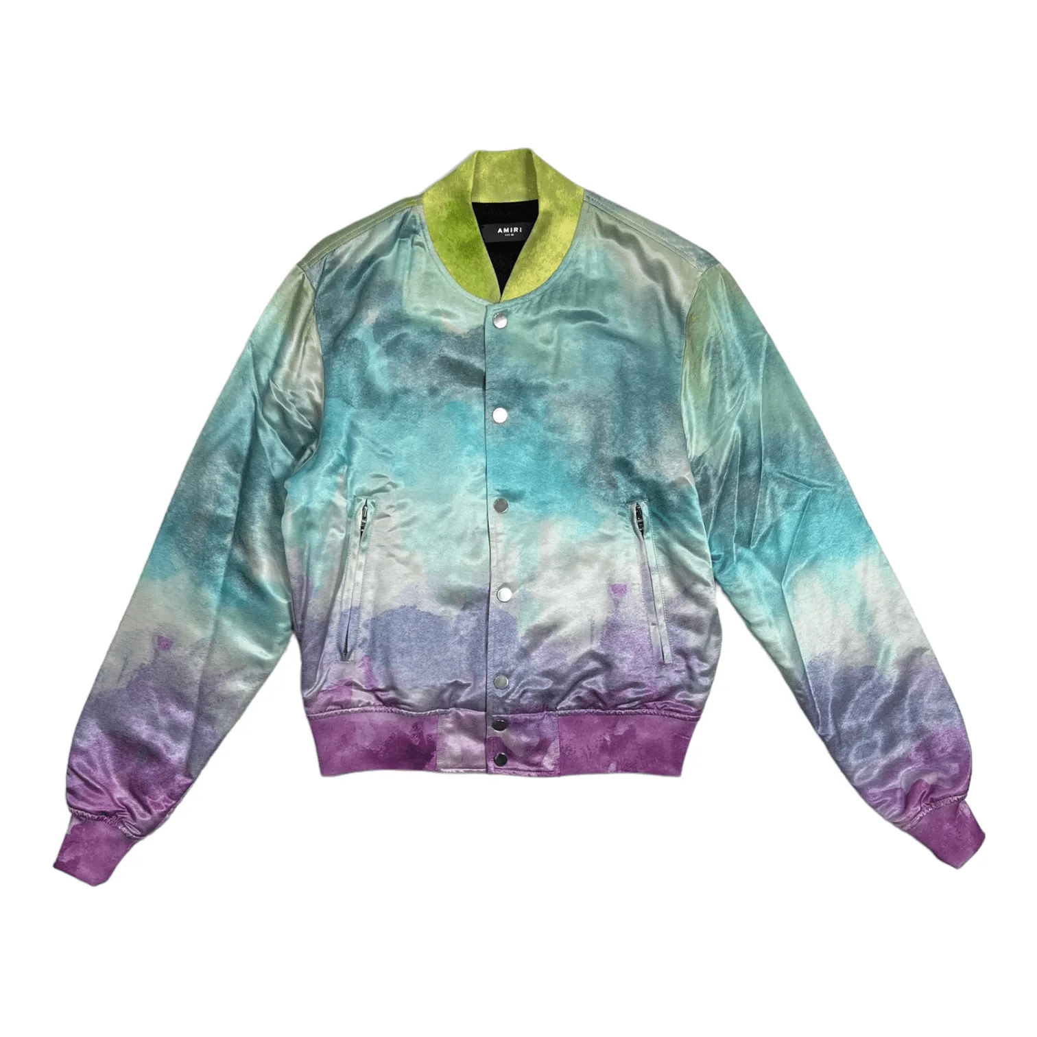 Amiri Watercolor Print Bomber Jacket Multi