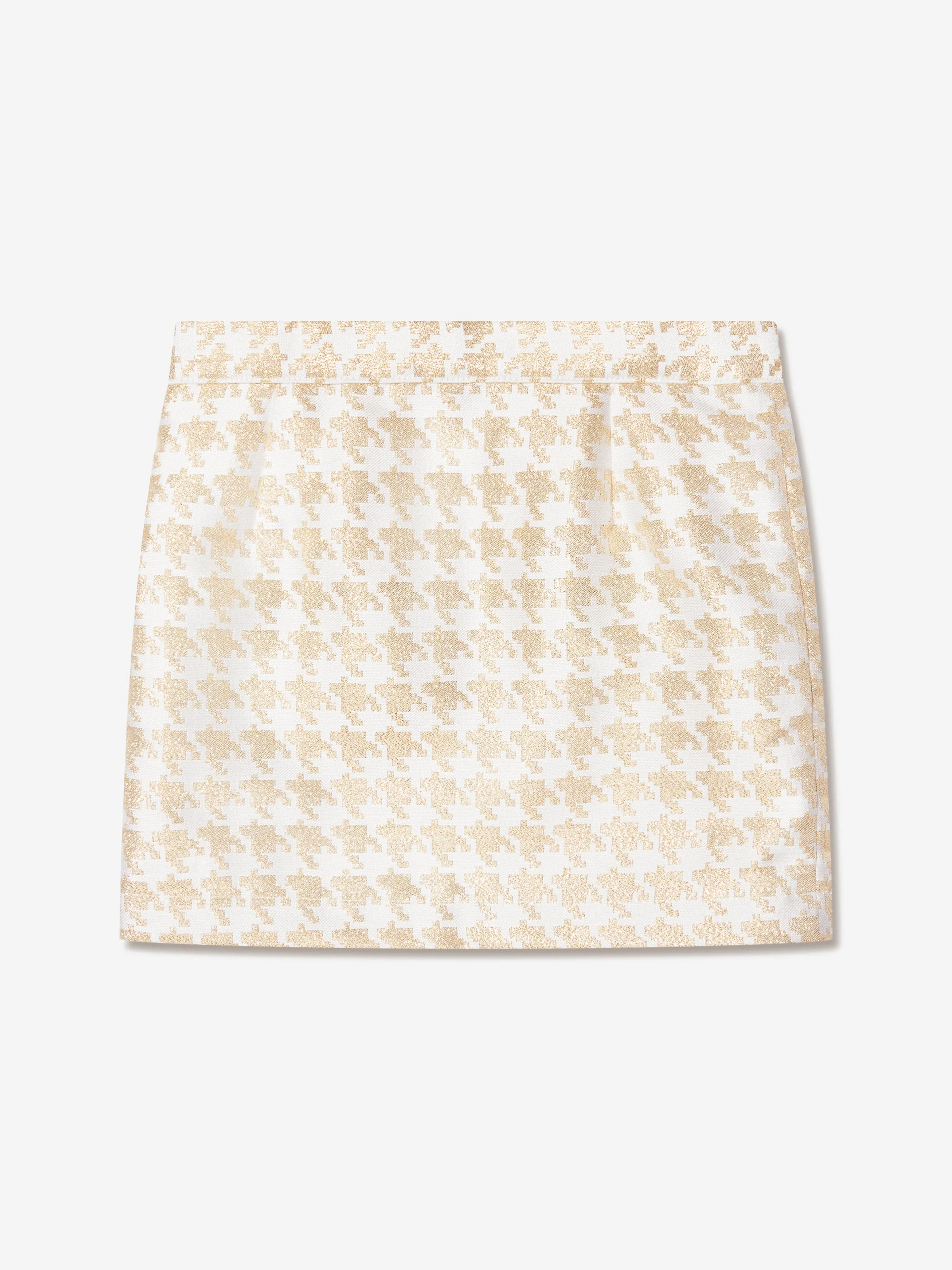 Angels Face Girls Houndstooth Aleta Skirt in Gold