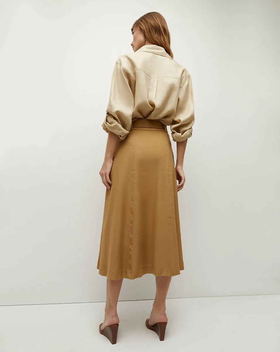 Arwen Stretch-Linen Skirt