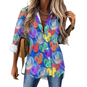 Balloon Collector Long Sleeve Button Up Blouse