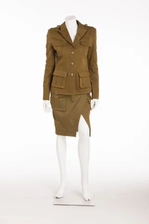 Balmain - Military Green Pencil Skirt - FR 40