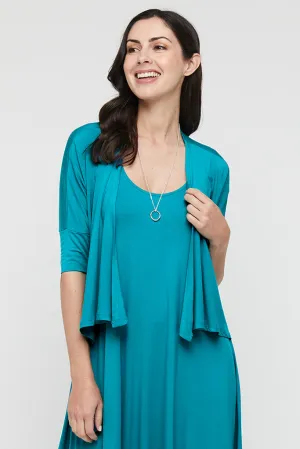 Bamboo Drape Cardi - Teal