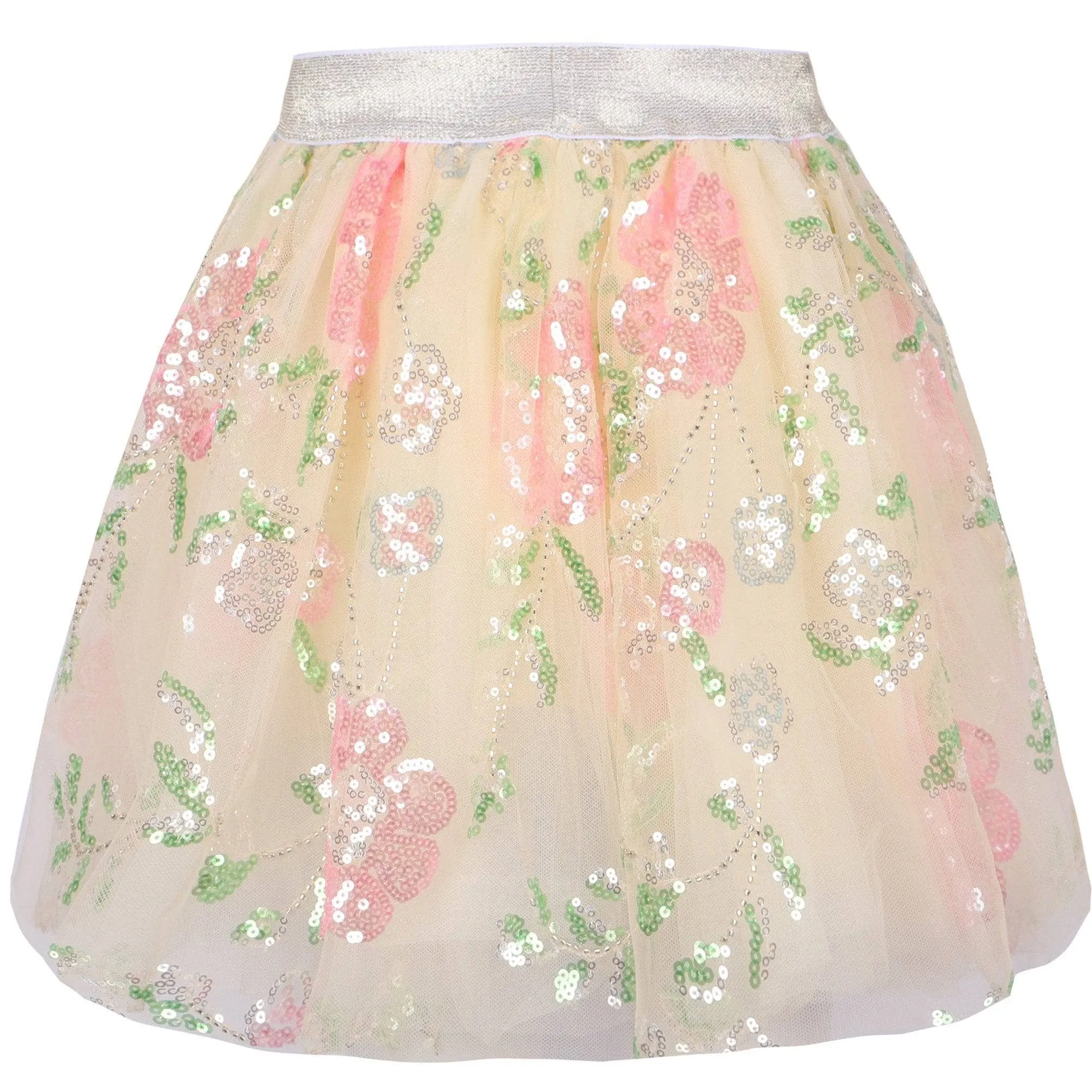 Beaded Floral Tutu Skirt