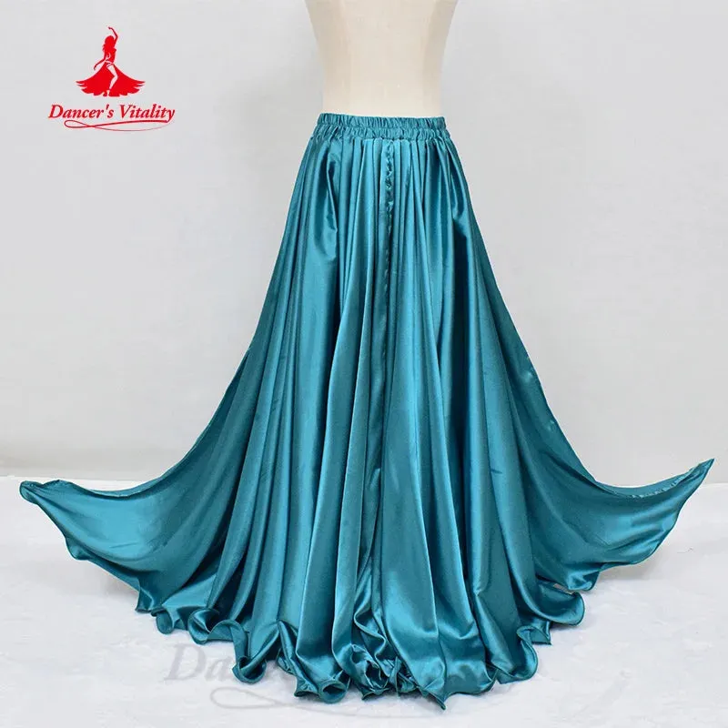 Belly Dancing Costume Women's Customized High End Satin Sexy Split Long Skirts Oriental Dance Professional Performance Clothing