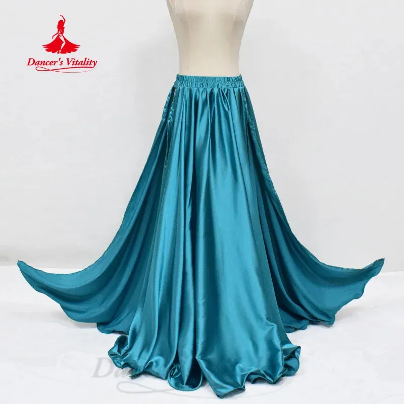 Belly Dancing Costume Women's Customized High End Satin Sexy Split Long Skirts Oriental Dance Professional Performance Clothing