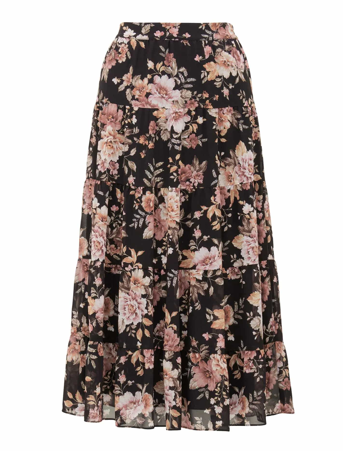 Brielle Multi-Tiered Midi Skirt