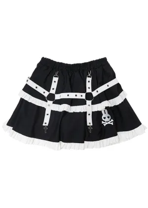 Bunny Dolls Punky Bunny Black White Lolita Skirt