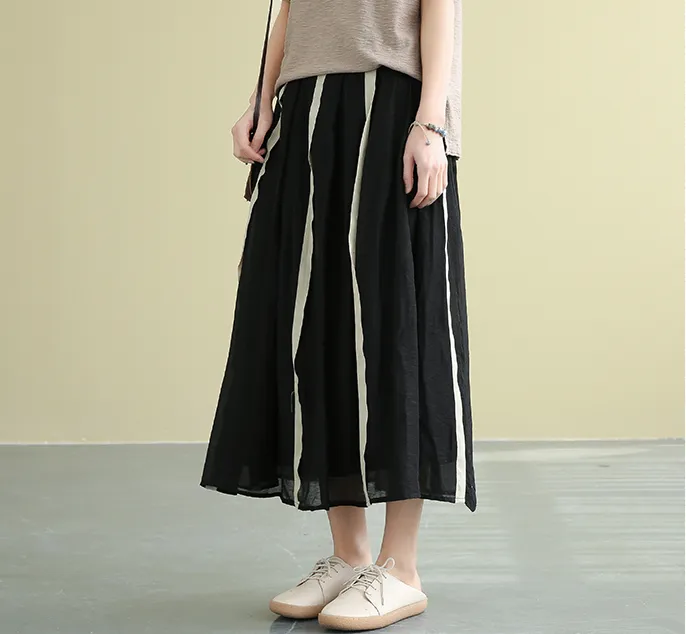 Casual linen Fiber loose fitting Women's Skirts DZA2007184