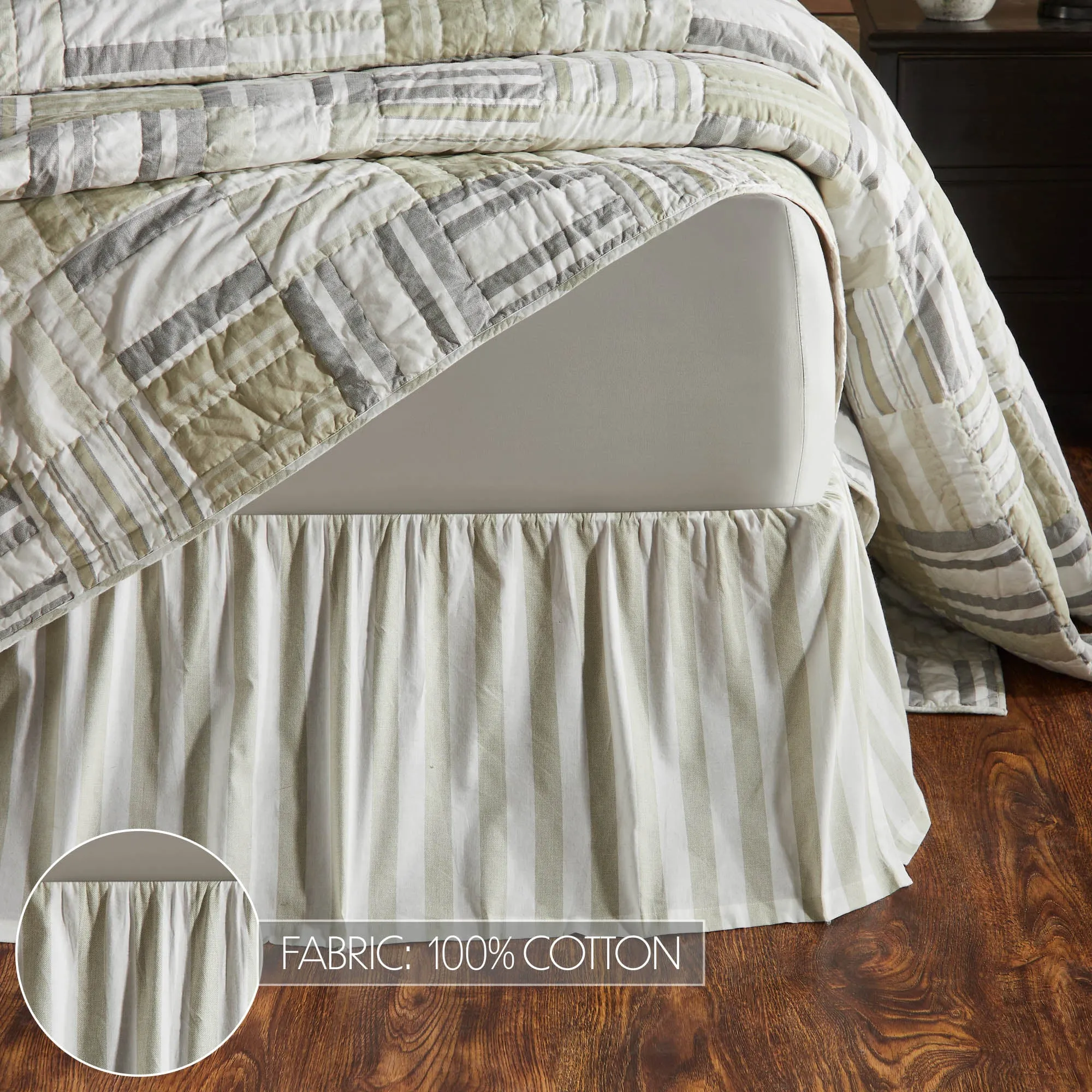 Finders Keepers Ruffled Queen Bed Skirt 60x80x16