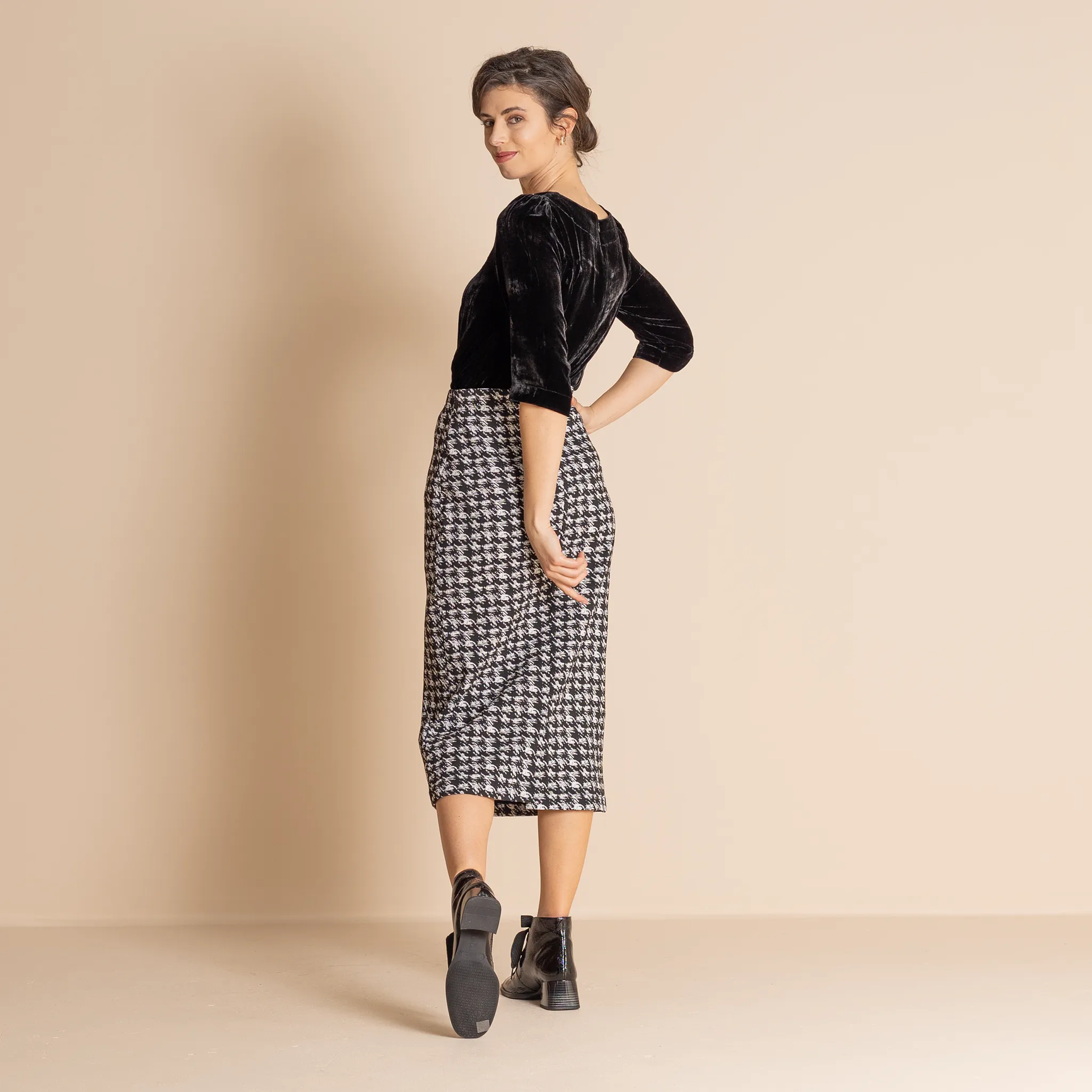 gisette houndstooth pencil skirt