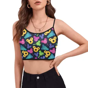 Glitter Park Snacks Women's Spaghetti Strap Crop Top