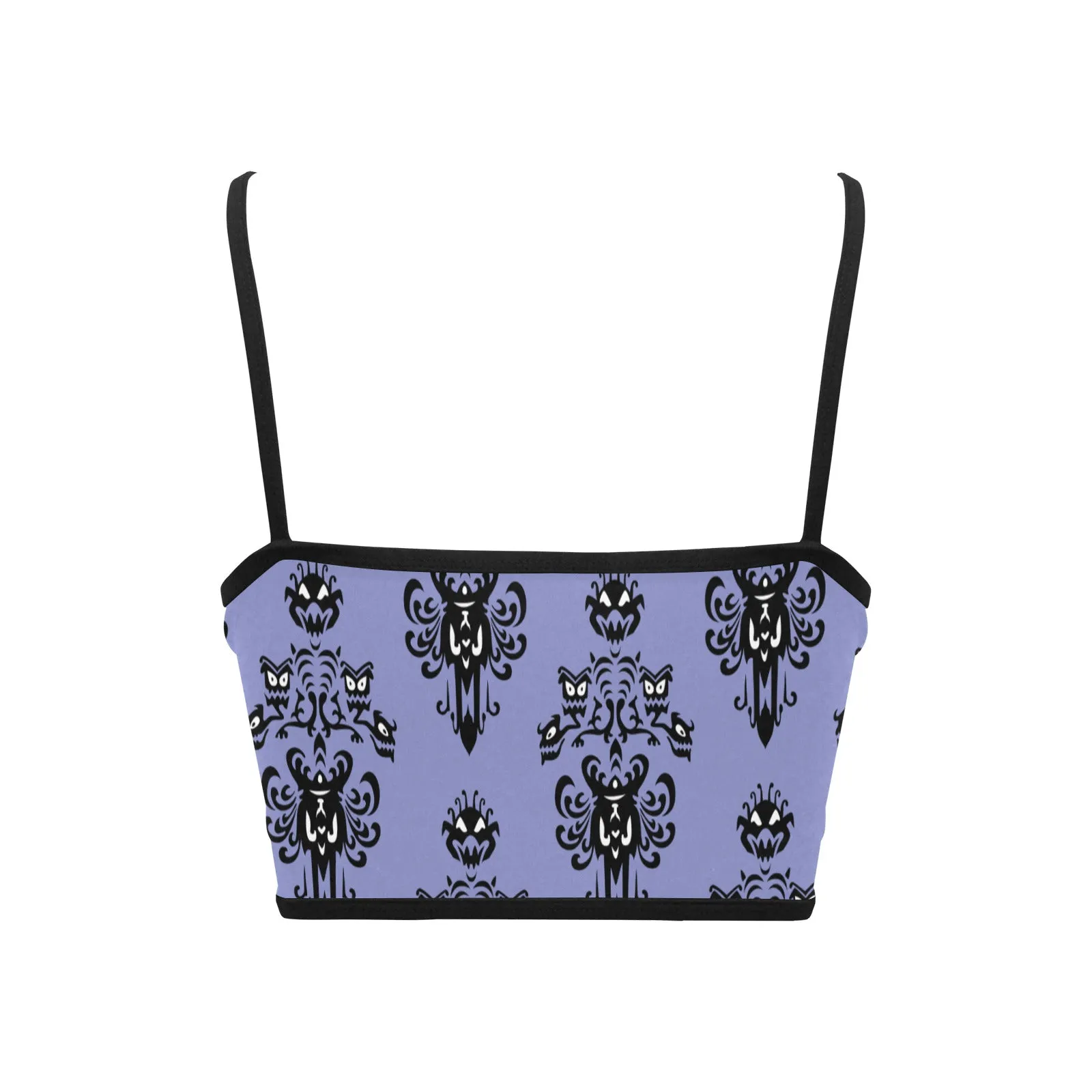 Haunted Mansion Wallpaper Women's Spaghetti Strap Crop Top