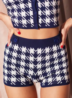 Houndstooth Knit Short