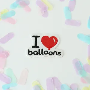 I Love Balloons Embroidered Patch (Red)