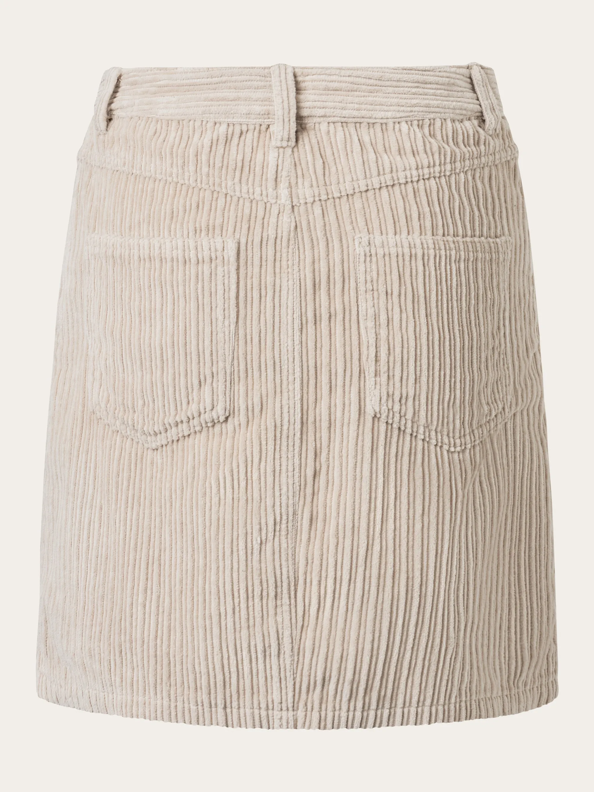 Irregular corduroy skirt - Light feather gray