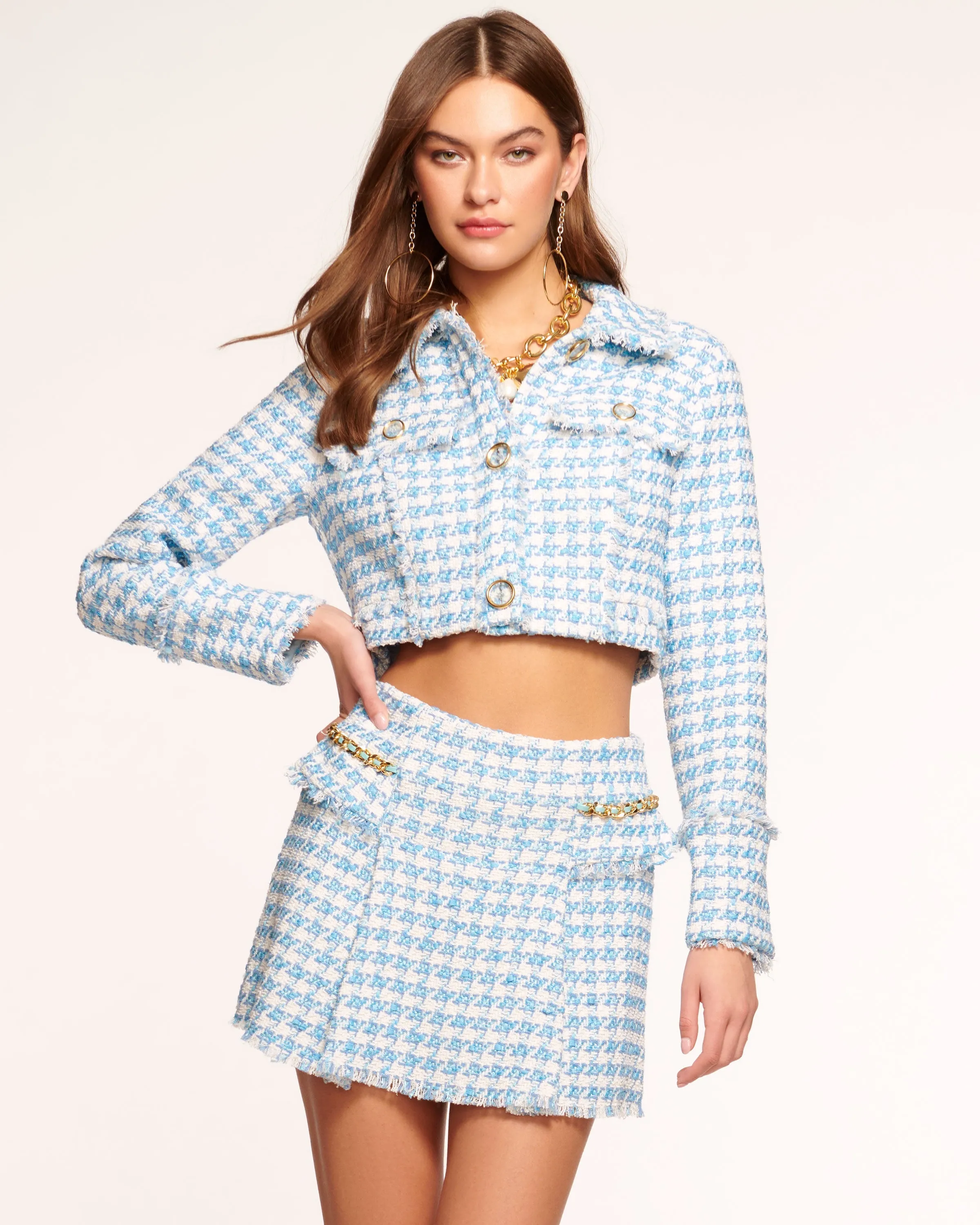 Judith Houndstooth Mini Skirt