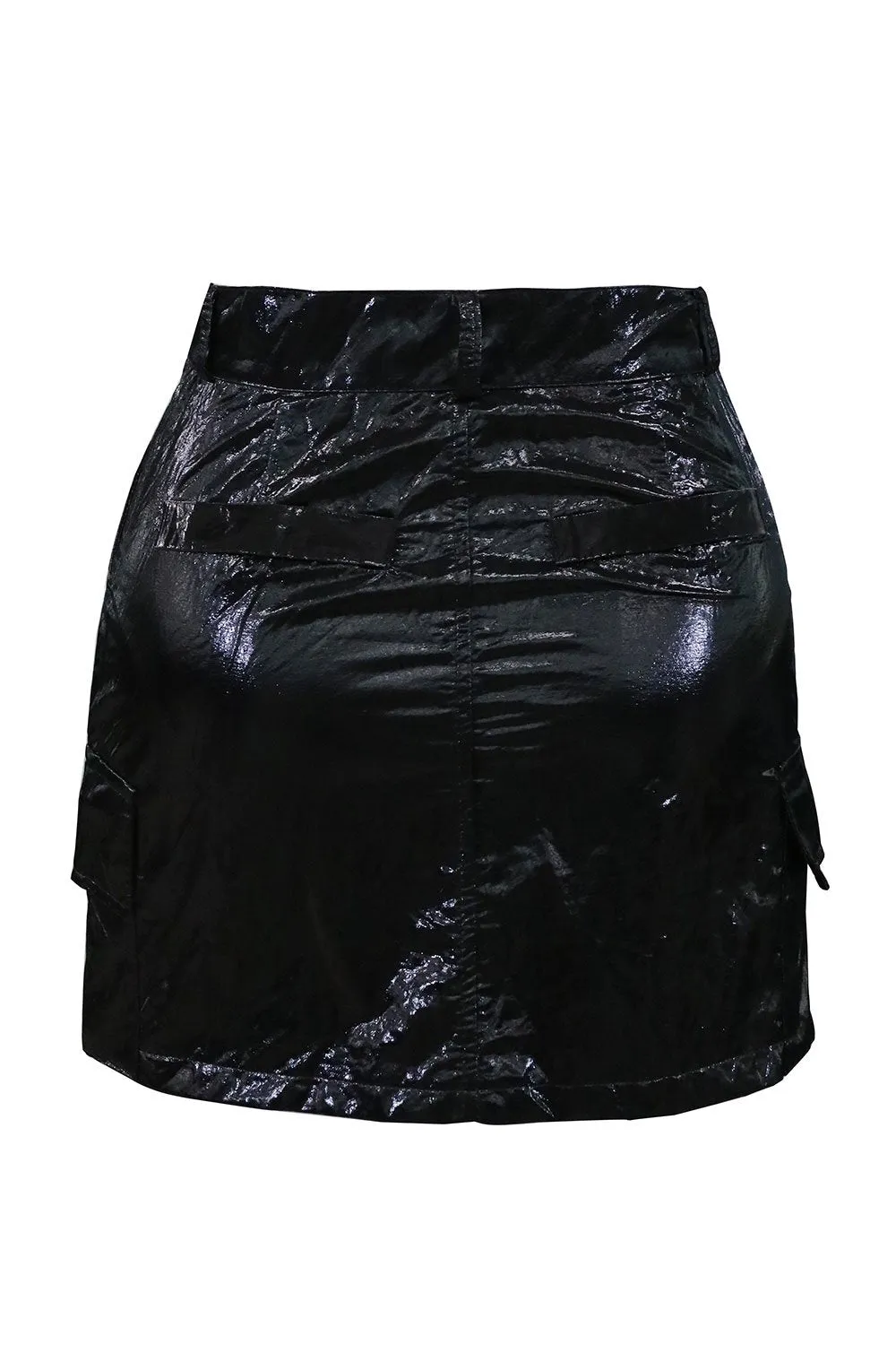 Kana Crinkle Metallic Skirt