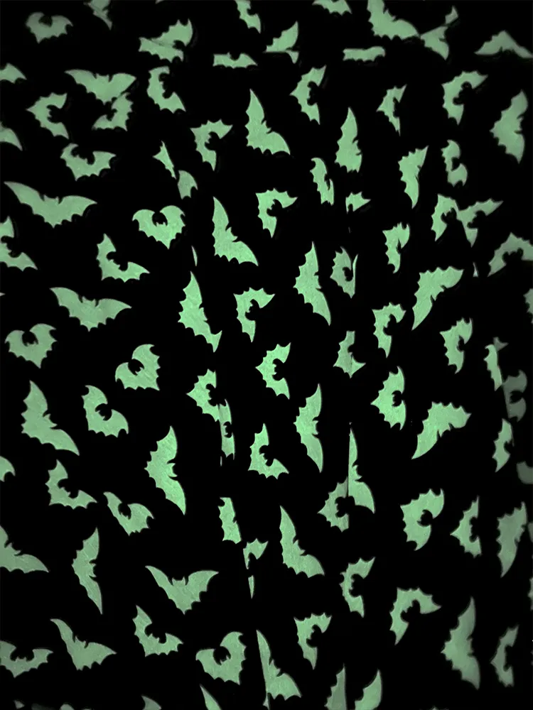 Maneater Skater Skirt in Glow-in-the-Dark Bat Print - Vixen by Micheline Pitt