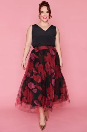 Marseille Pink Hibiscus Skirt