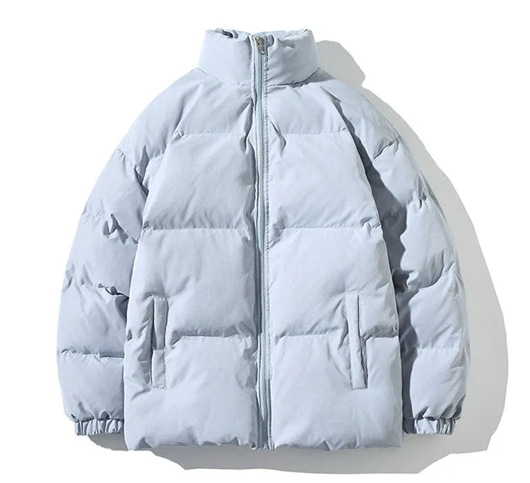 Men's Casual Warm Quilted Windproof Puffer Jacket with Zip Pockets | Ideal for Autumn/Winter