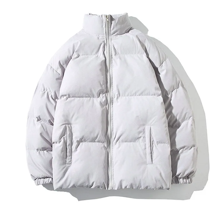 Men's Casual Warm Quilted Windproof Puffer Jacket with Zip Pockets | Ideal for Autumn/Winter