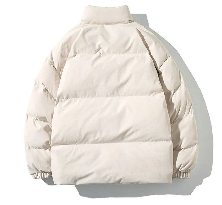 Men's Casual Warm Quilted Windproof Puffer Jacket with Zip Pockets | Ideal for Autumn/Winter