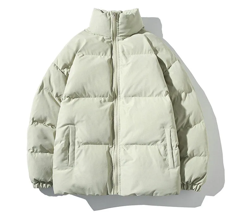 Men's Casual Warm Quilted Windproof Puffer Jacket with Zip Pockets | Ideal for Autumn/Winter