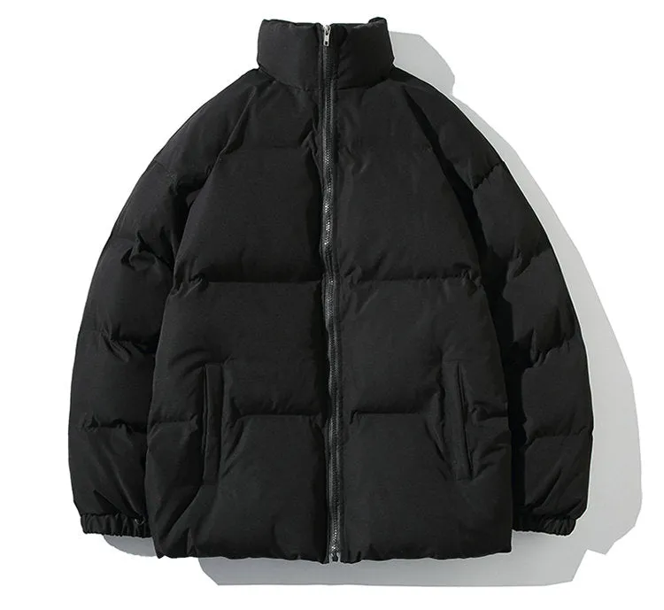 Men's Casual Warm Quilted Windproof Puffer Jacket with Zip Pockets | Ideal for Autumn/Winter