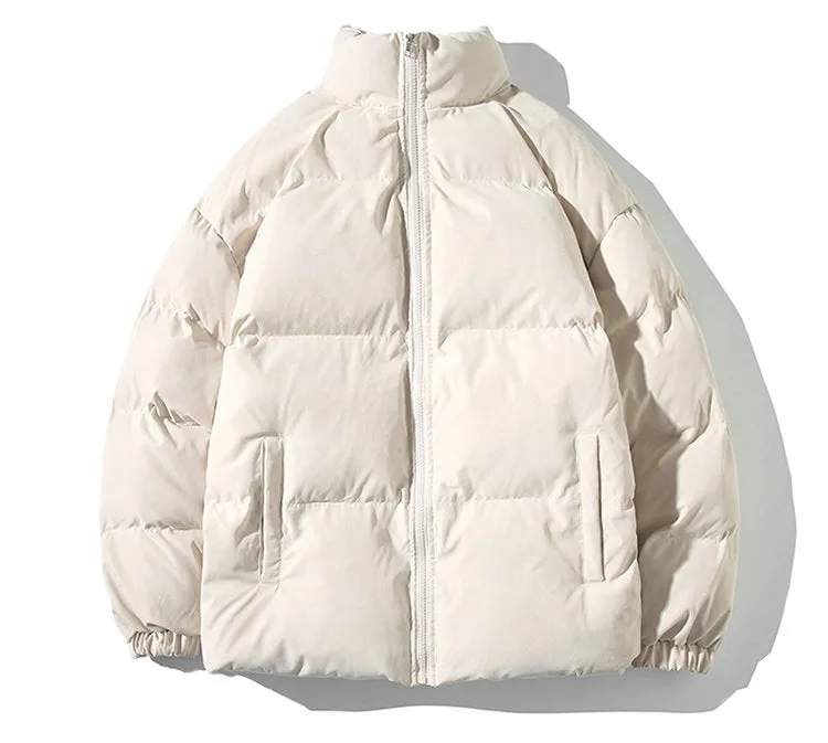 Men's Casual Warm Quilted Windproof Puffer Jacket with Zip Pockets | Ideal for Autumn/Winter