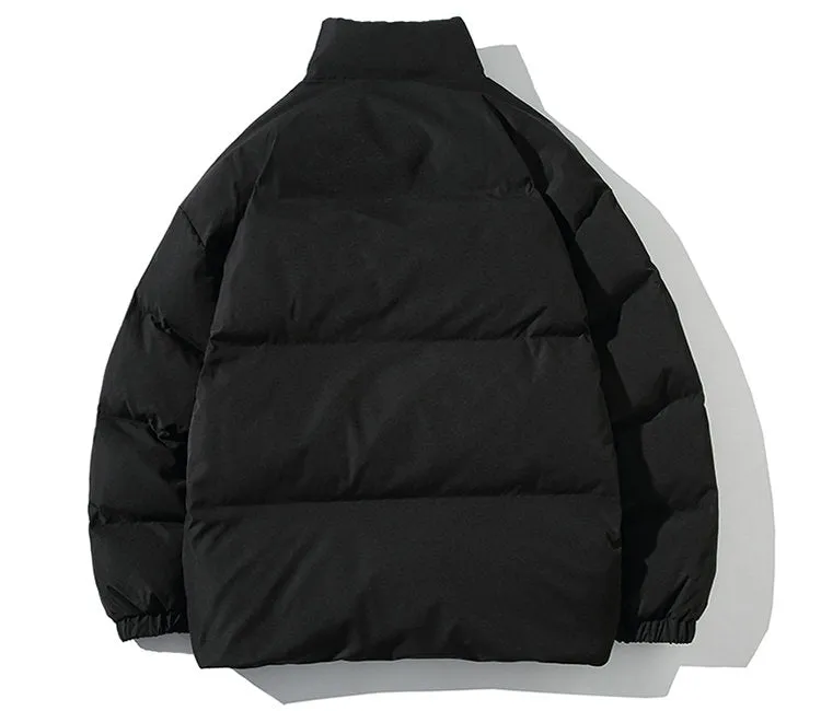 Men's Casual Warm Quilted Windproof Puffer Jacket with Zip Pockets | Ideal for Autumn/Winter