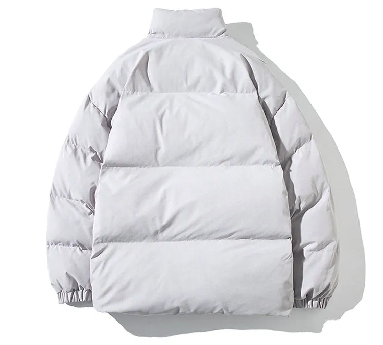 Men's Casual Warm Quilted Windproof Puffer Jacket with Zip Pockets | Ideal for Autumn/Winter