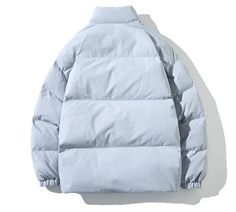 Men's Casual Warm Quilted Windproof Puffer Jacket with Zip Pockets | Ideal for Autumn/Winter