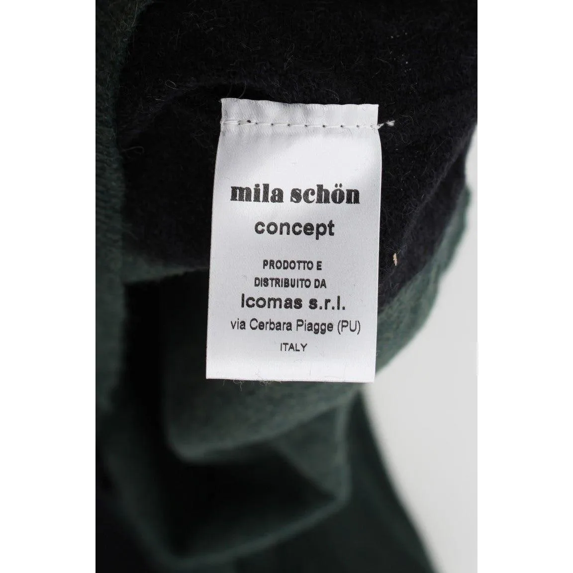 MILA SCHÖN Emerald Elegance Wool-Blend Pencil Skirt