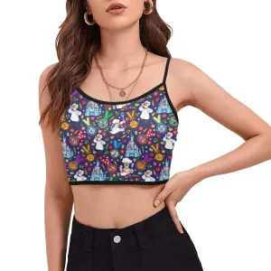 Muppets Chef Wine And Dine Race Women's Spaghetti Strap Crop Top