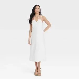 New - Women's Linen Midi Sundress - Universal Thread