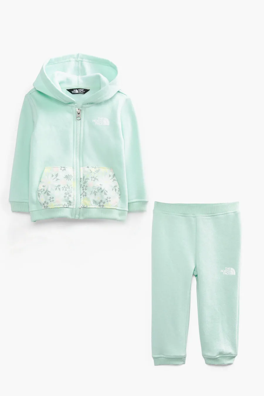 North Face Camp Fleece Baby Set - Misty Jade (Size 12M left)