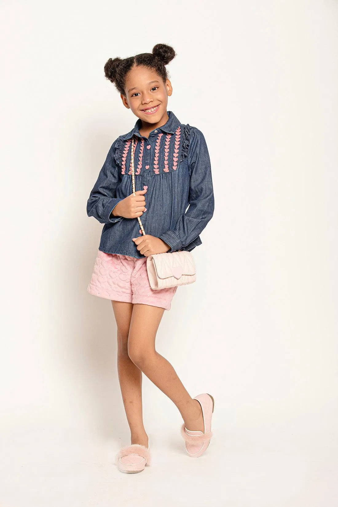 One Friday Varsity Chic Pink Biker Adventure Shorts for Girls