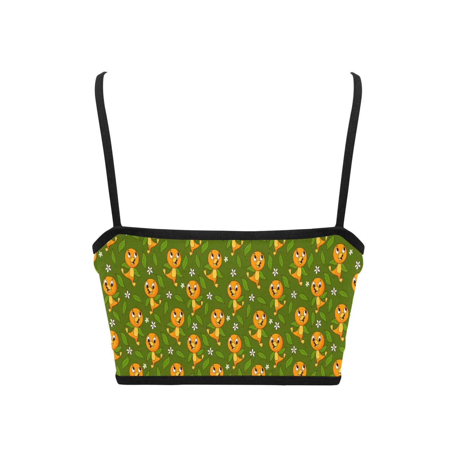 Orange Bird Women's Spaghetti Strap Crop Top