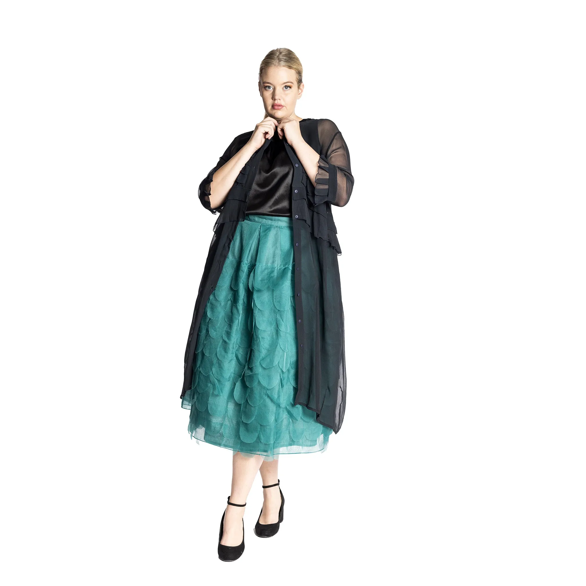 organza feathered ellen skirt