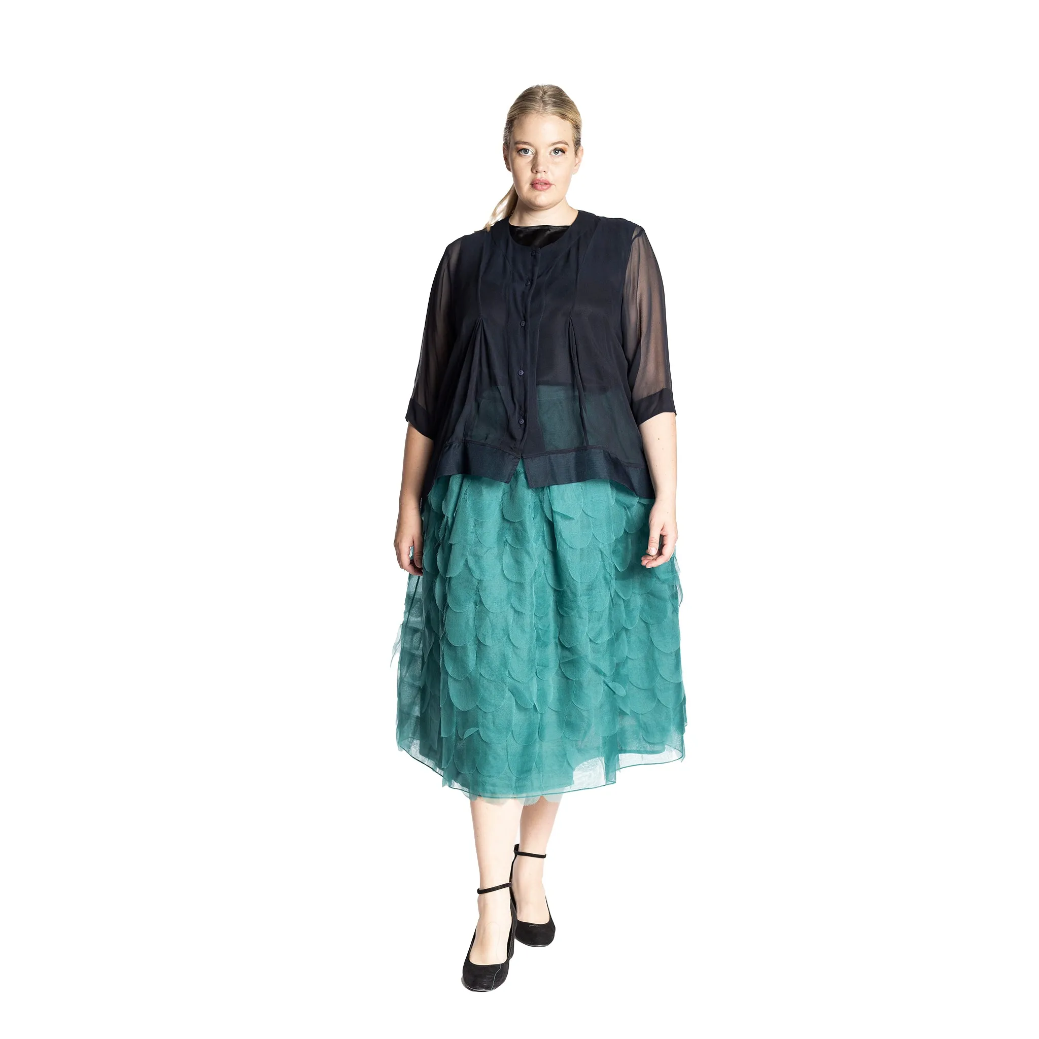 organza feathered ellen skirt