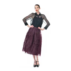 organza feathered ellen skirt