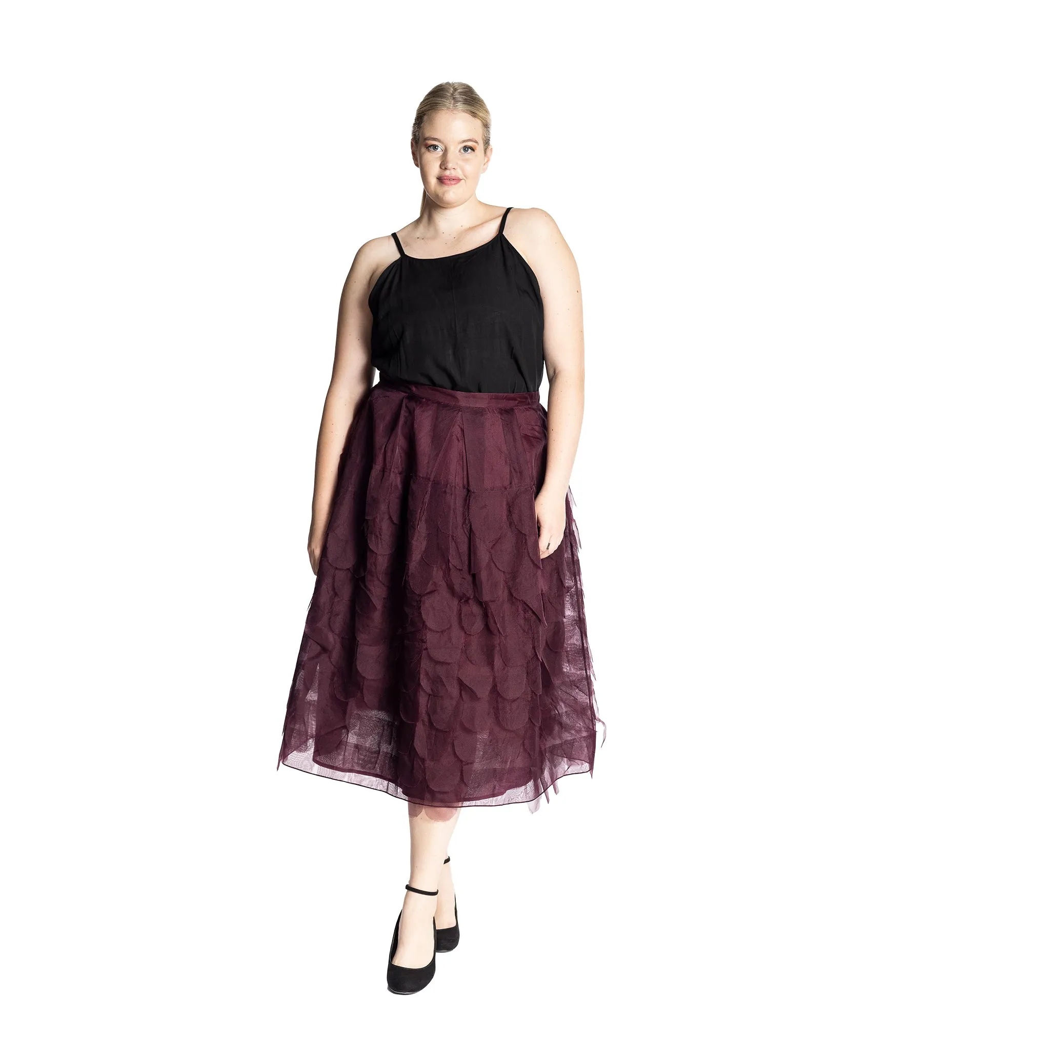 organza feathered ellen skirt