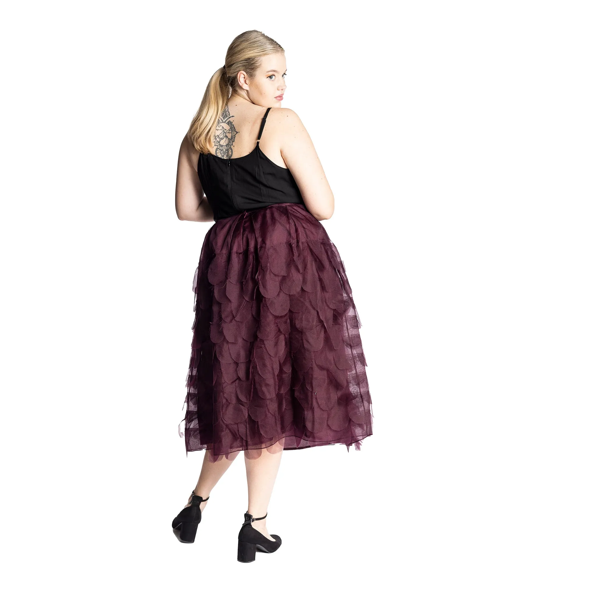 organza feathered ellen skirt