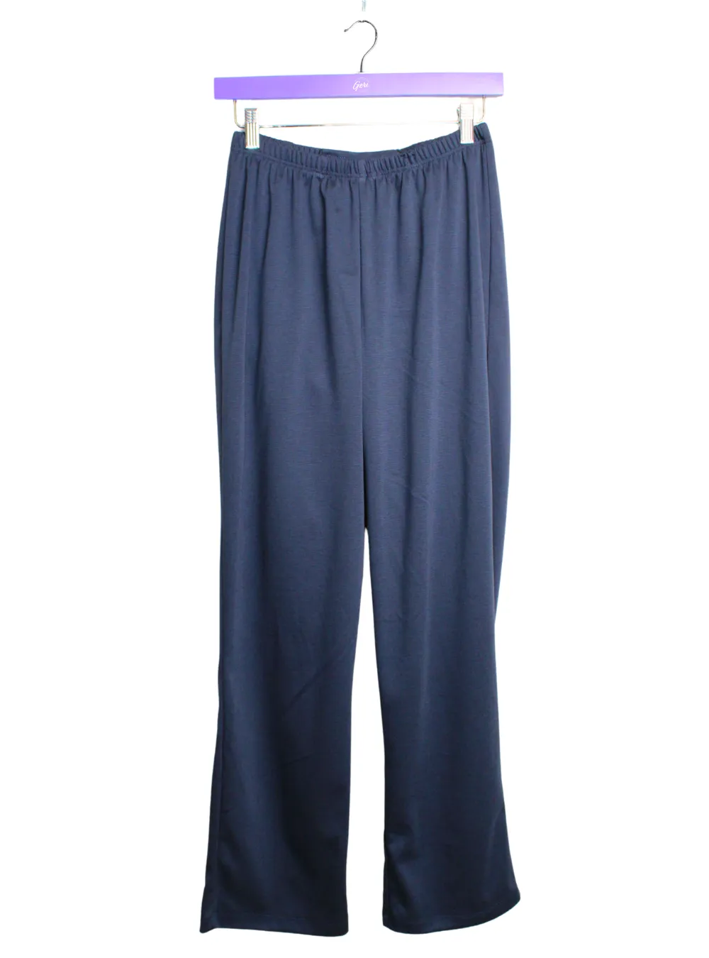 Petite Length - Adaptive Ladies' Cozy Knit Open Back Pants - Navy