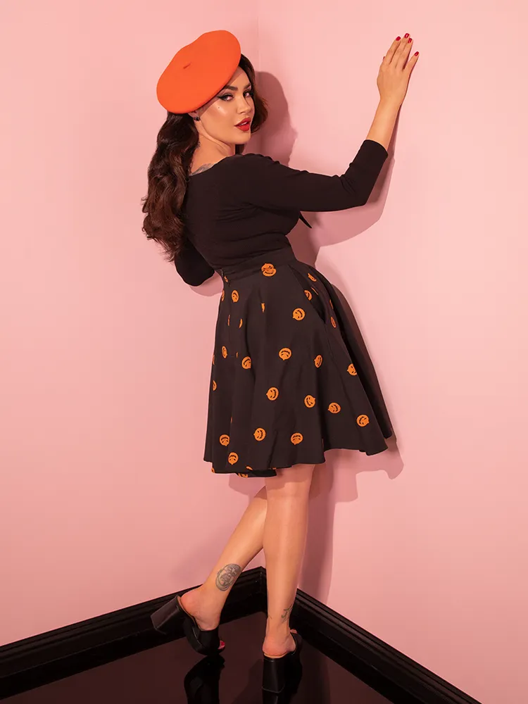 Pumpkin King Maneater Skater Skirt in Black - Vixen by Micheline Pitt