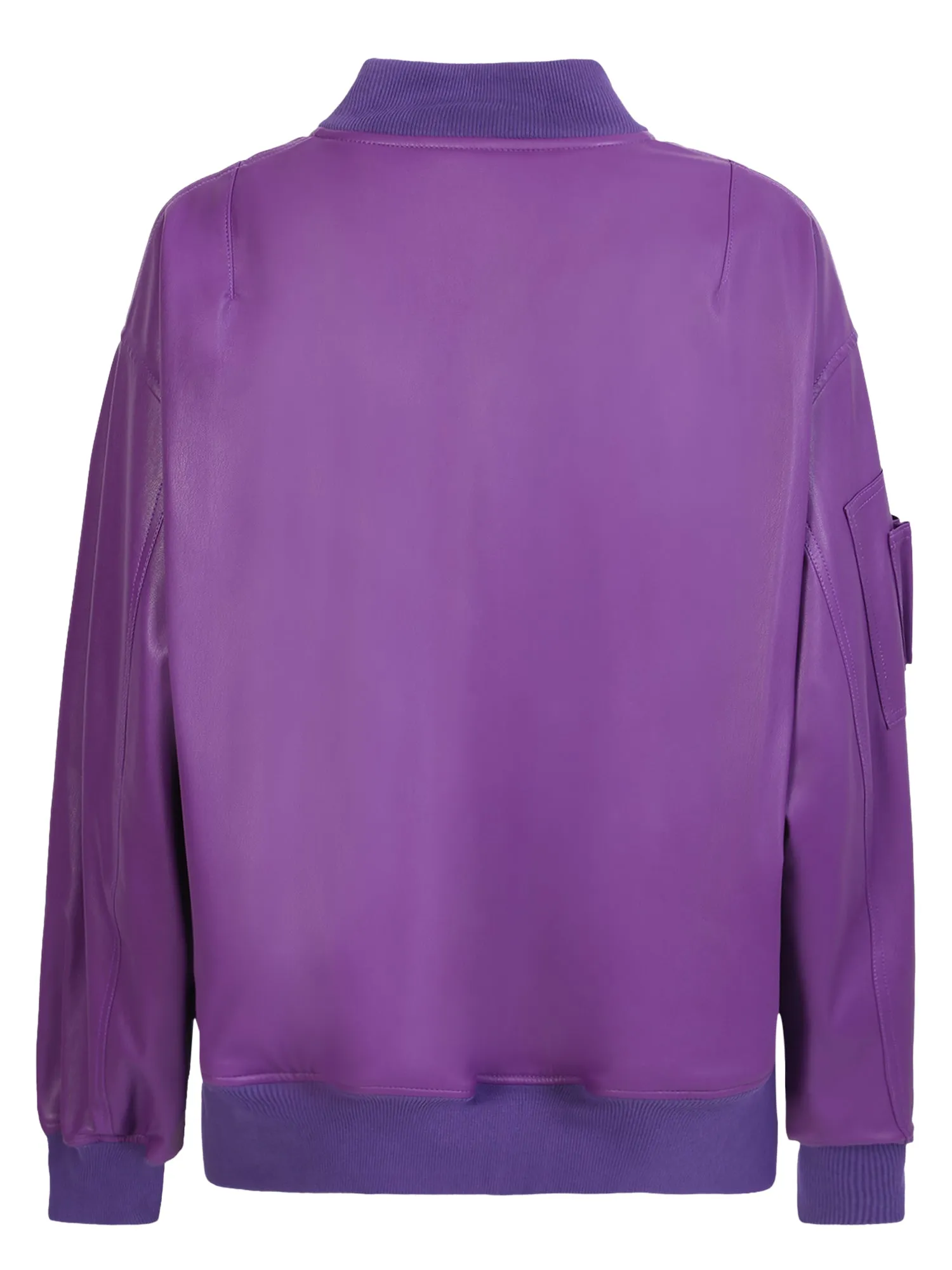 Purple eco-leather bomber