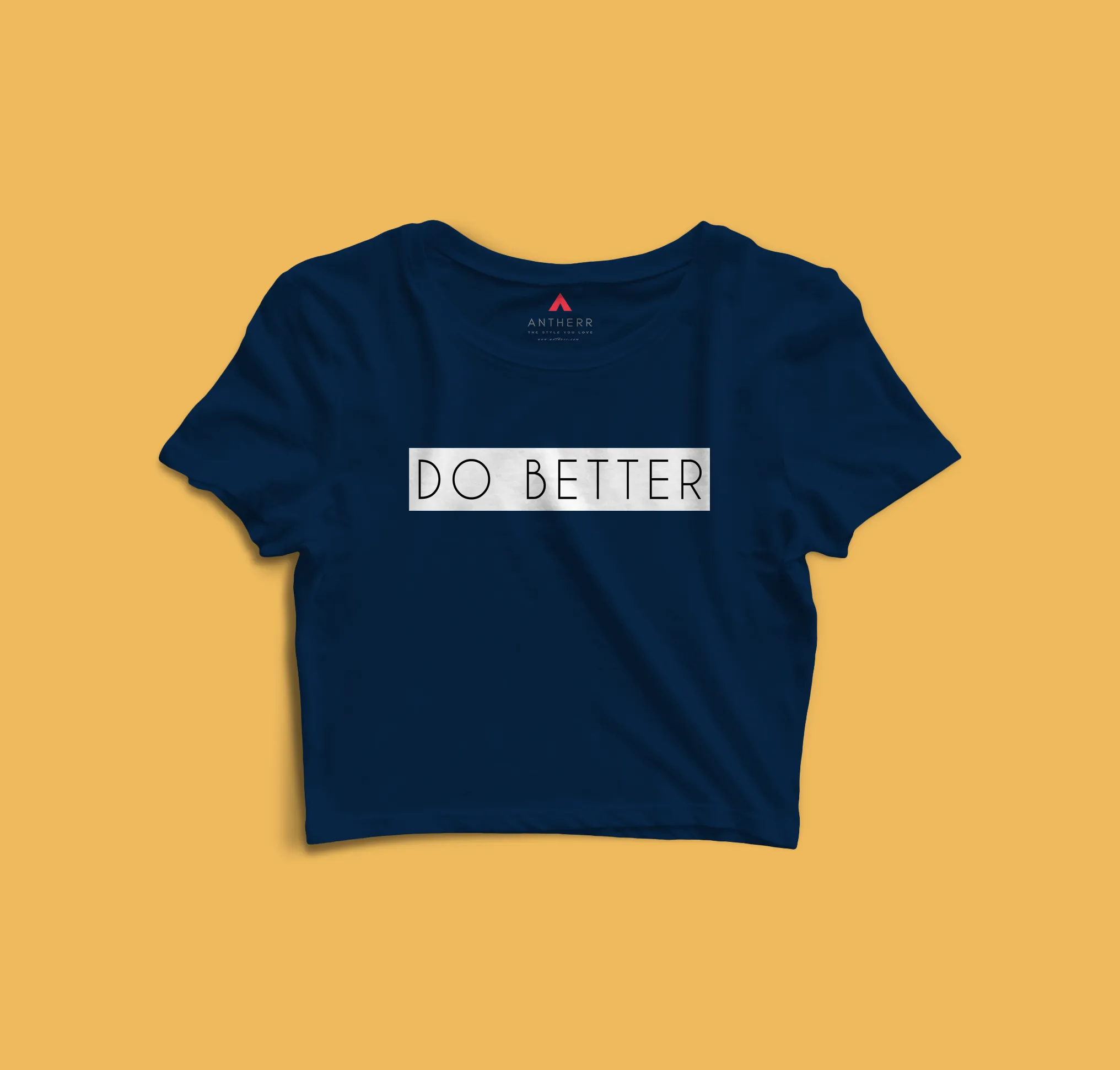 "DO BETTER" - HALF-SLEEVE CROP TOP's