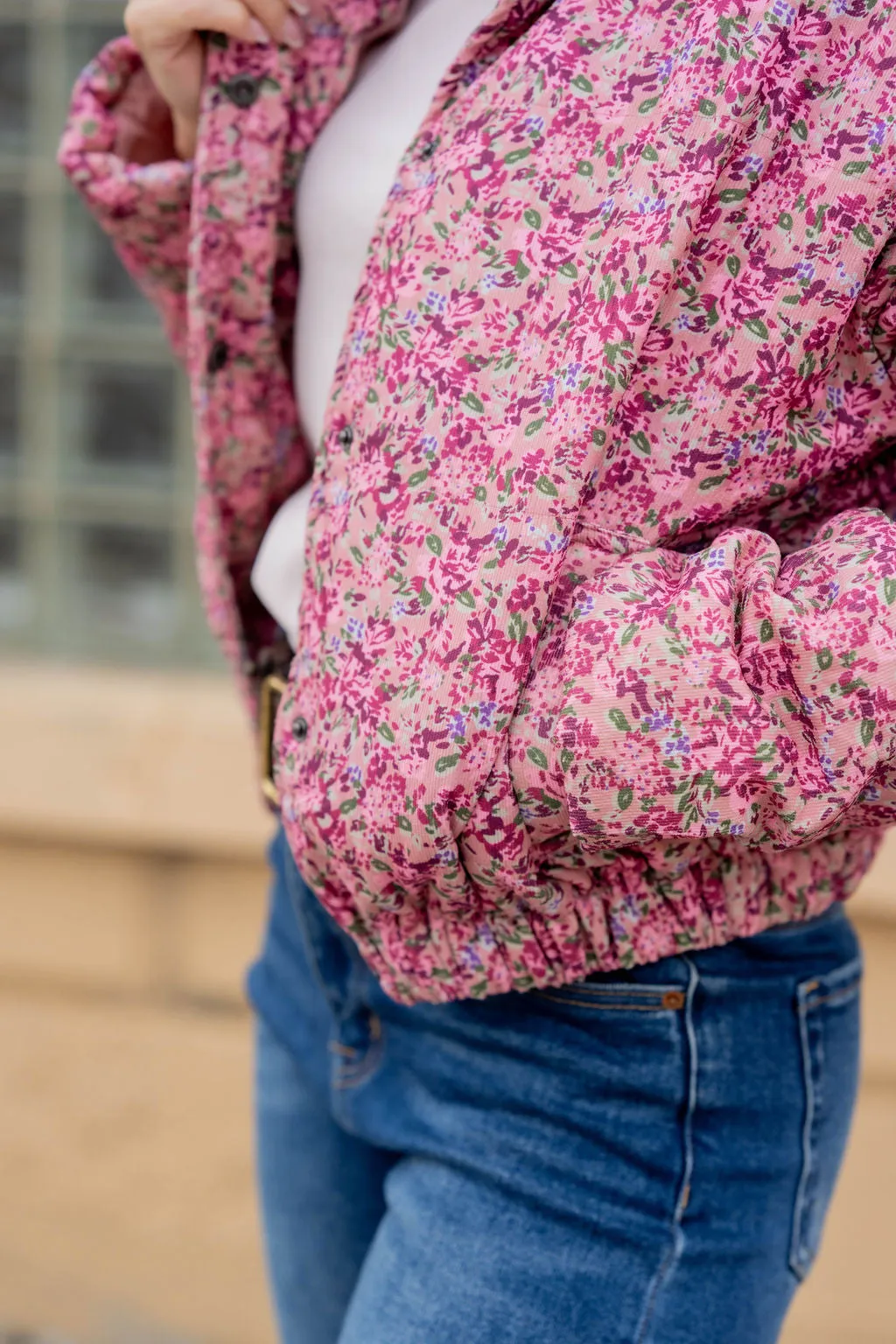 Rose Buds Bomber Jacket